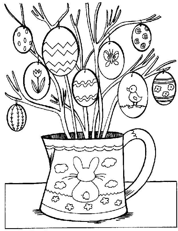 Coloring Easter eggs. Category Easter. Tags:  Easter, eggs, patterns.