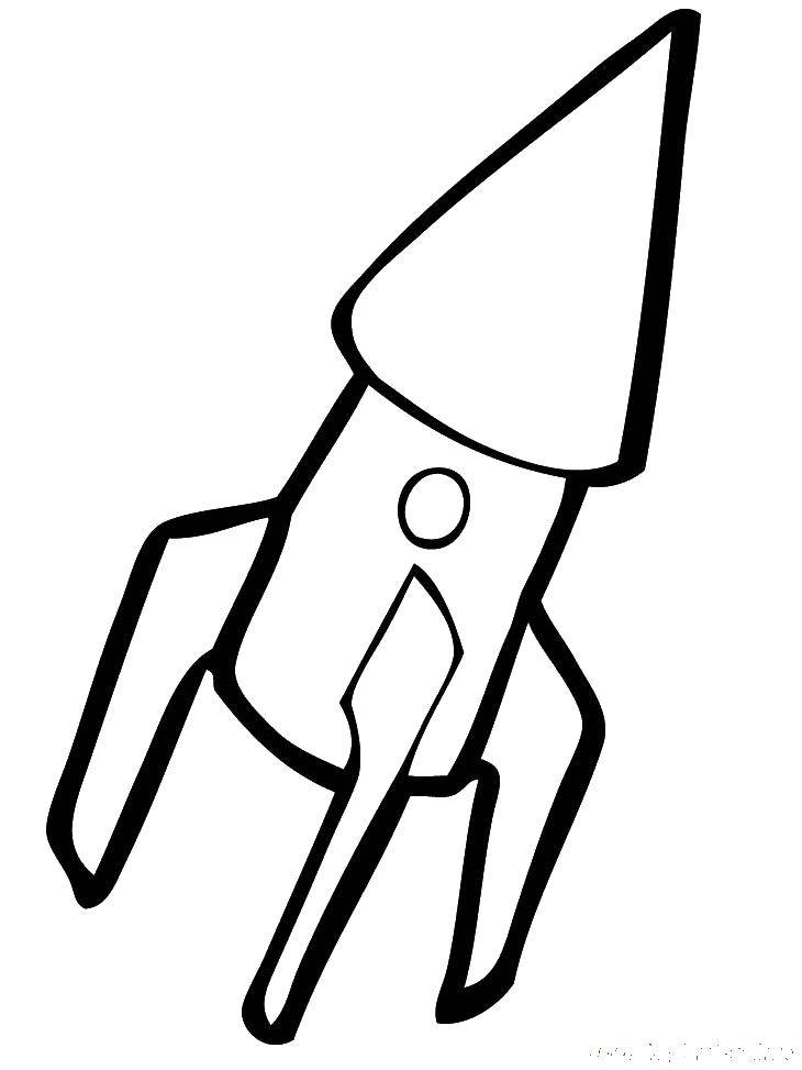 Название: Раскраска Ракета в космосе. Категория: ракеты. Теги: ракета, космос.
