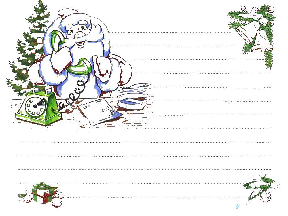 Coloring A letter to Santa Claus. Category greeting cards. Tags:  greetings, new year.