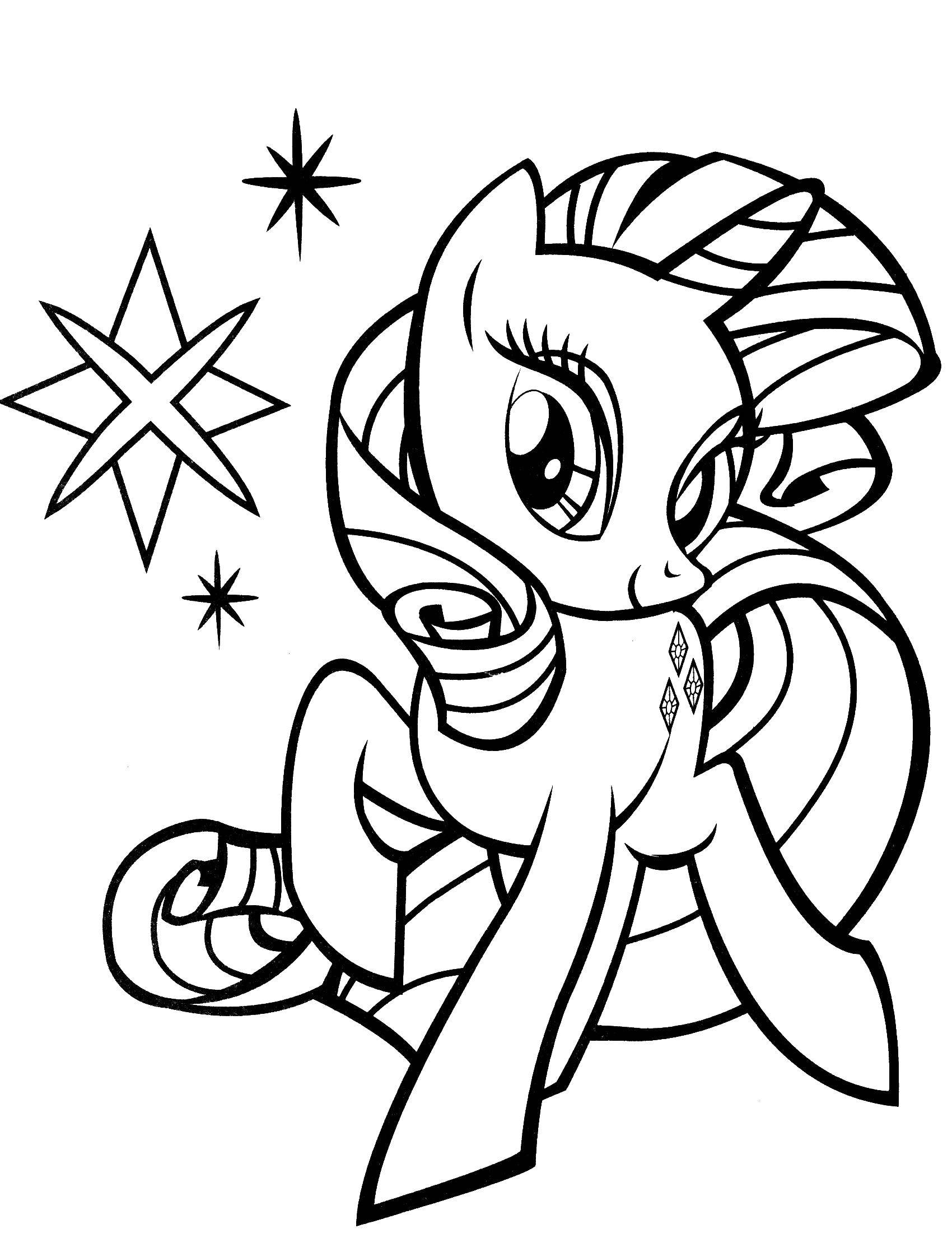 Coloring Beautiful pony. Category Ponies. Tags:  Pony, My little pony.