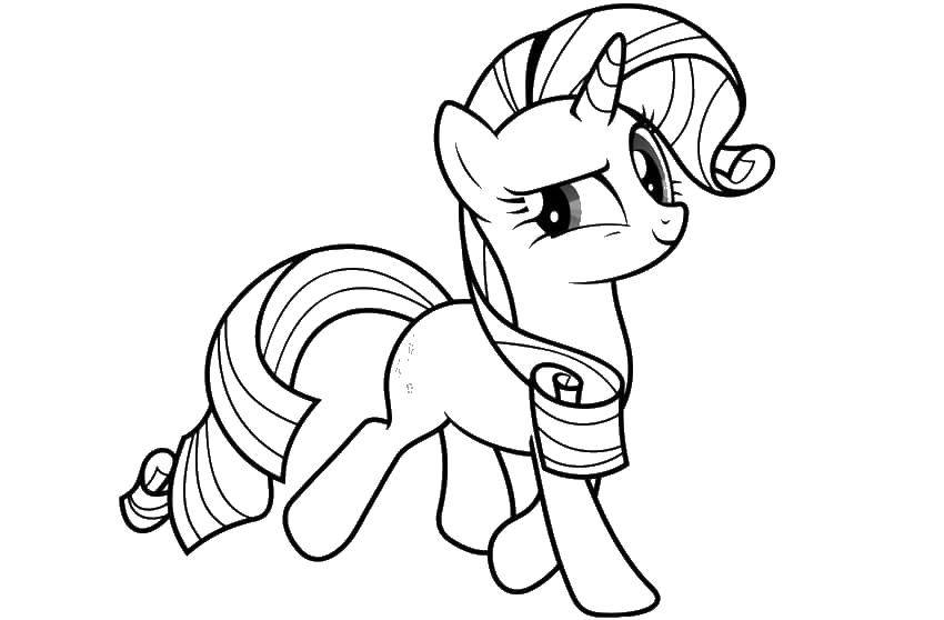 Coloring My cute pony rarity. Category my little pony. Tags:  that pony, Rarity.