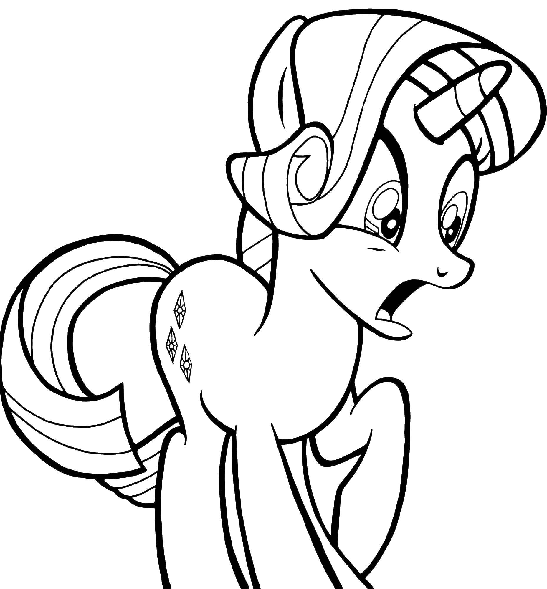 Coloring Rarity. Category my little pony. Tags:  rarity, pony.