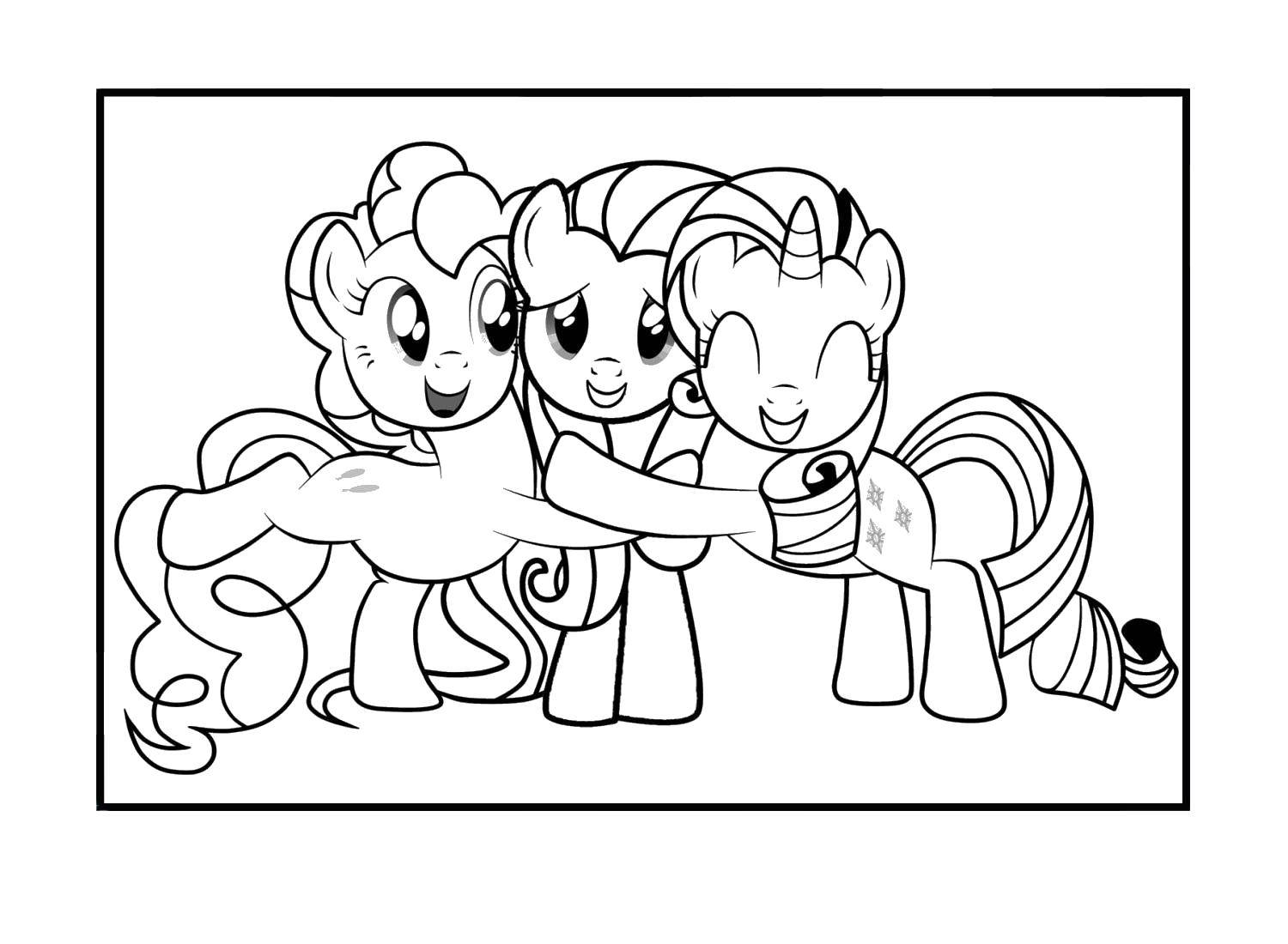 Coloring Friendly pony. Category Ponies. Tags:  Pony, My little pony.