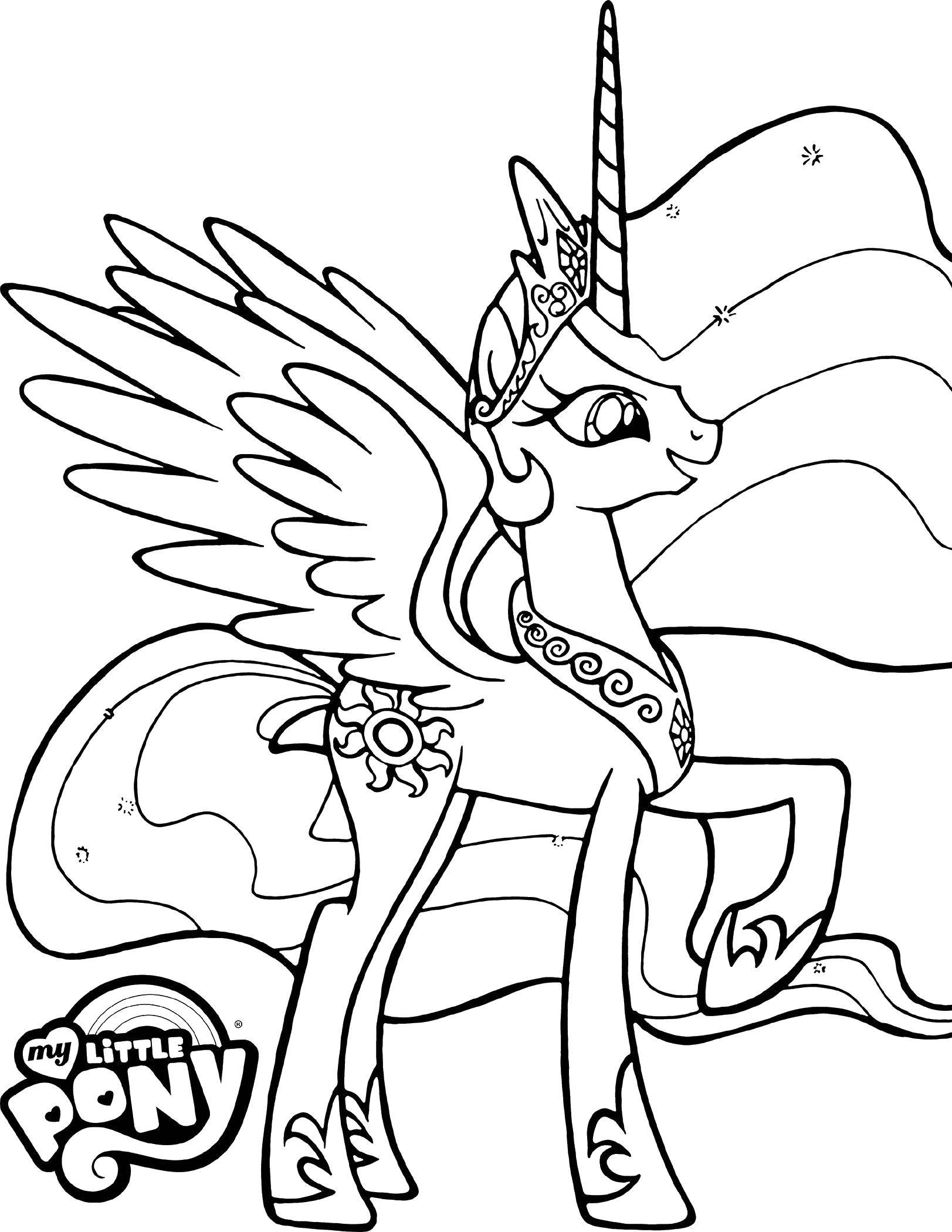 Coloring Graceful pony. Category Ponies. Tags:  Pony, My little pony.