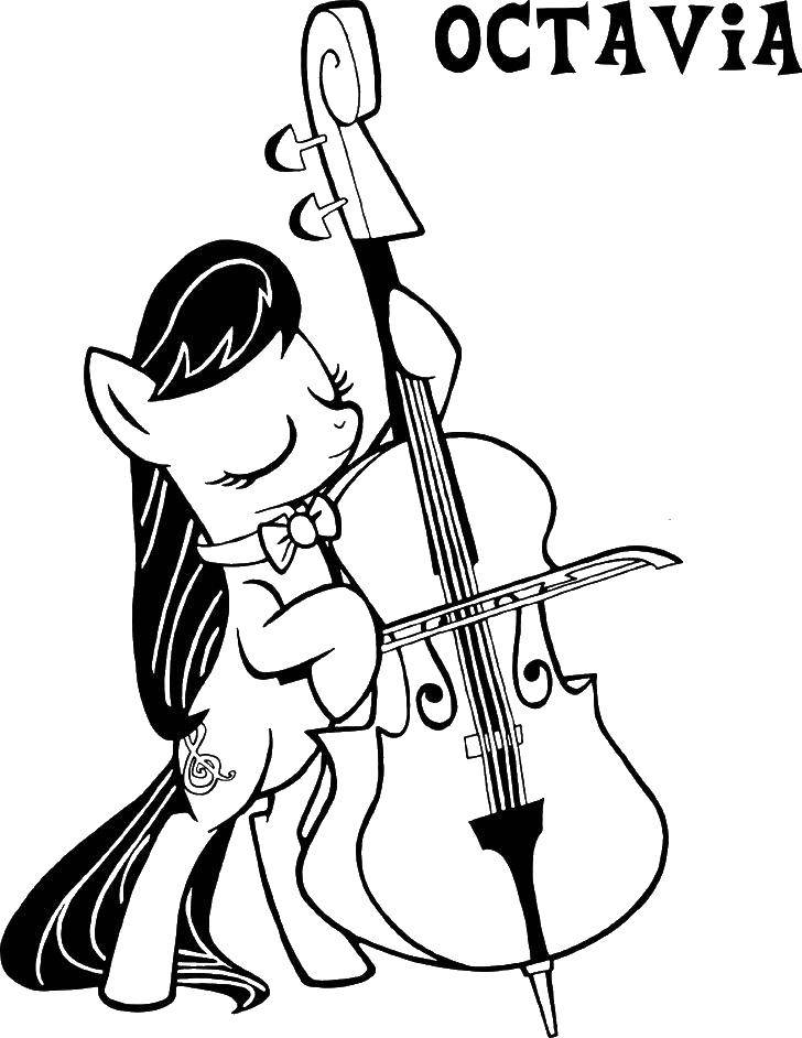 Coloring Octavia. Category my little pony. Tags:  ponies.