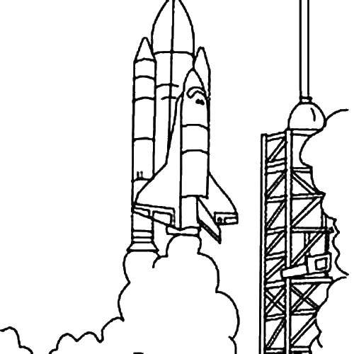 Coloring Rocket launch. Category rocket. Tags:  rocket.