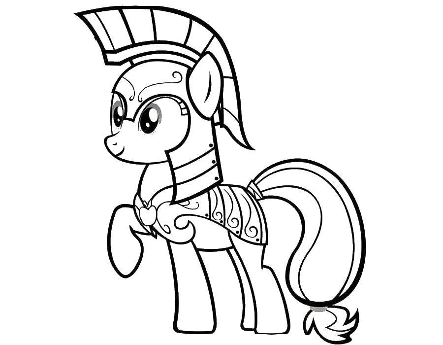 Coloring Apple Jack in armor. Category my little pony. Tags:  ponies.