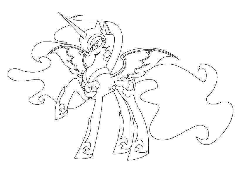 Coloring Proud pony. Category Ponies. Tags:  Pony, My little pony.