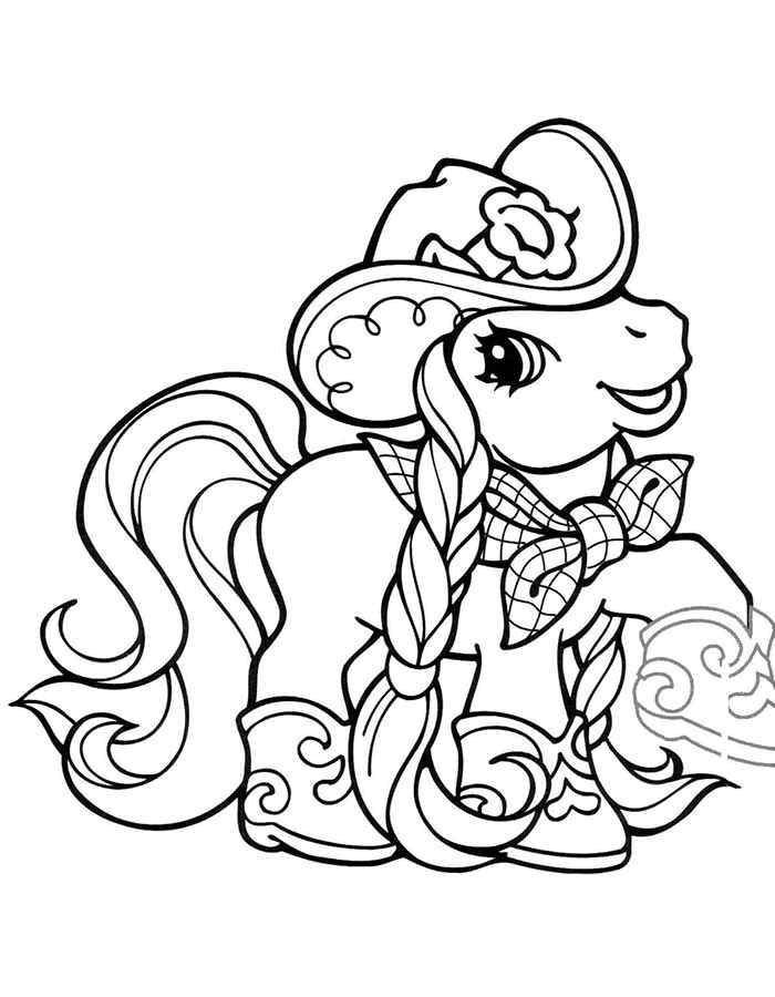 Название: Раскраска Пони из my little pony кавбой. Категория: Пони. Теги: Пони, "My little pony".
