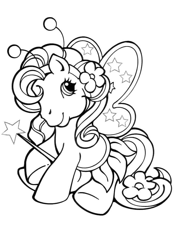 Название: Раскраска Пони из my little pony волшебница. Категория: Пони. Теги: Пони, "My little pony".