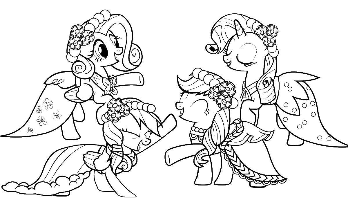 Coloring Panasci having fun. Category Ponies. Tags:  Pony, My little pony.