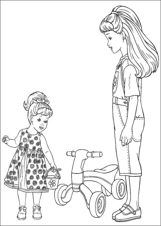 barbie sister coloring pages