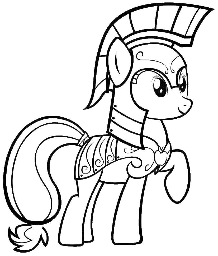 Coloring Apple Jack in armor. Category my little pony. Tags:  pony, Apple Jack.