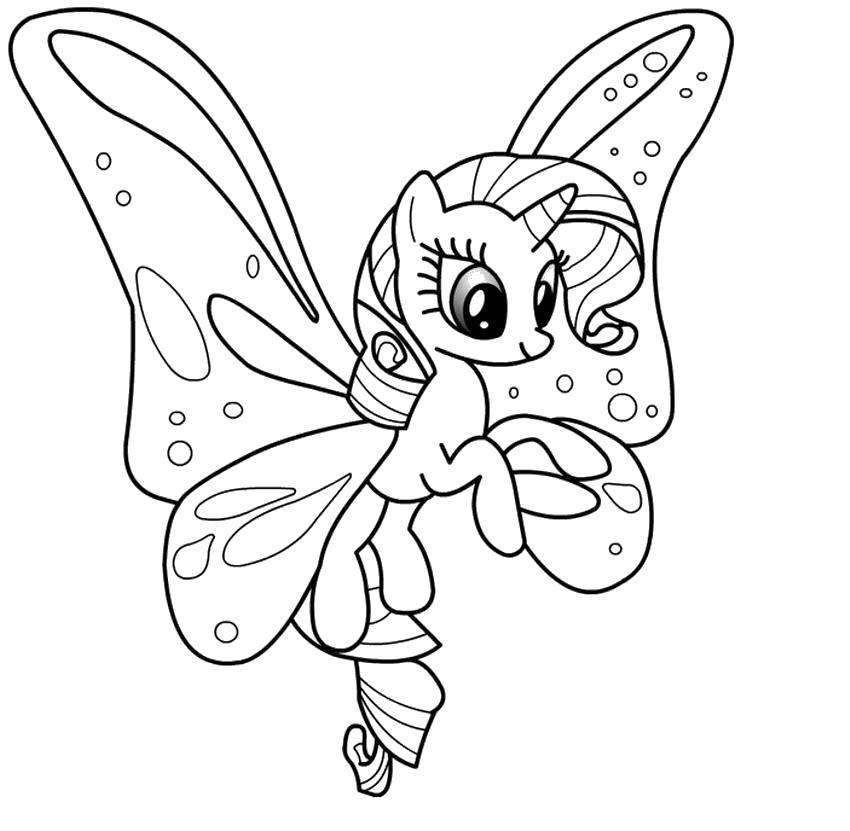Coloring A pony with wings. Category my little pony. Tags:  Pony, My little pony.