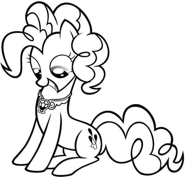 Название: Раскраска Пони с украшением. Категория: мой маленький пони. Теги: Пони, "My little pony".