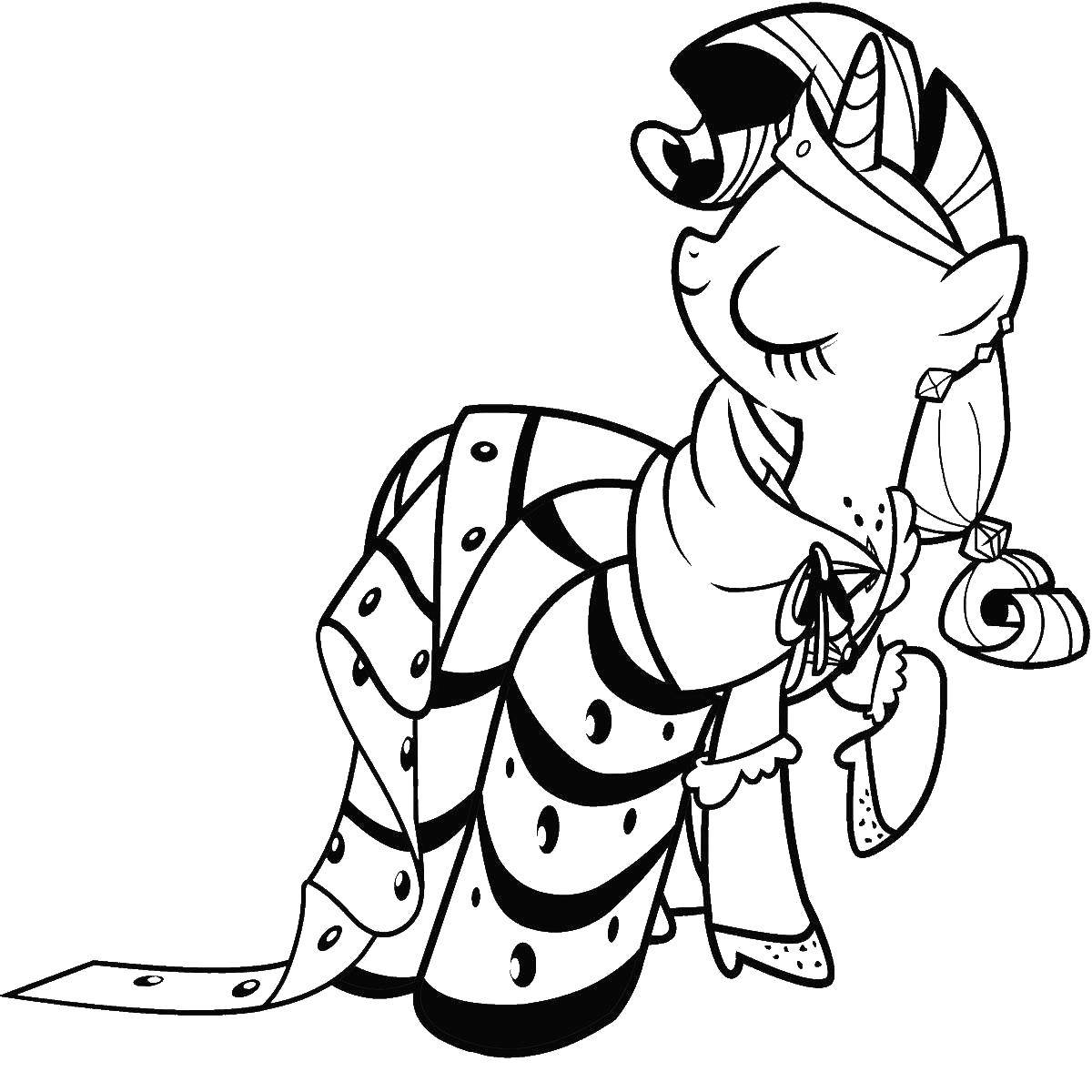 Coloring The fashionista pony. Category my little pony. Tags:  Pony, My little pony.