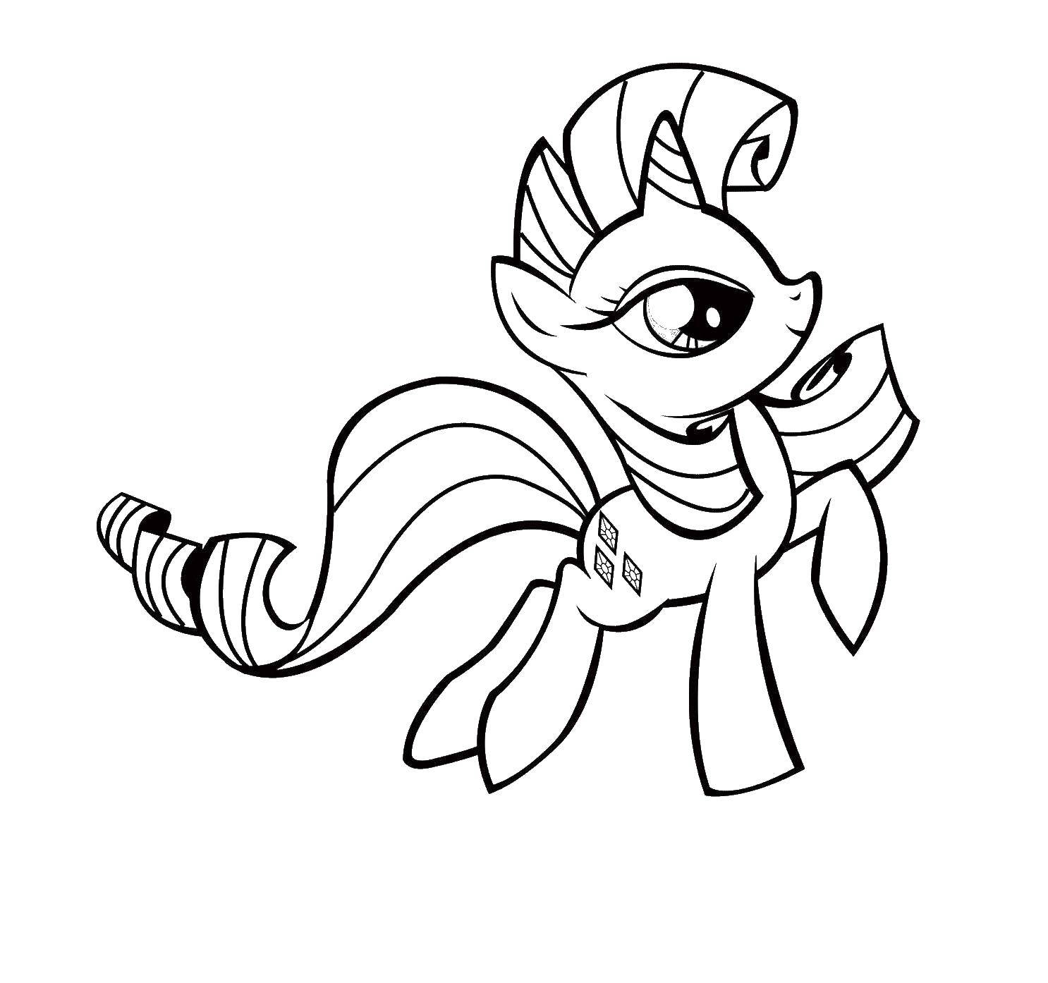 Название: Раскраска Пони из my little pony. Категория: Пони. Теги: Пони, "My little pony".