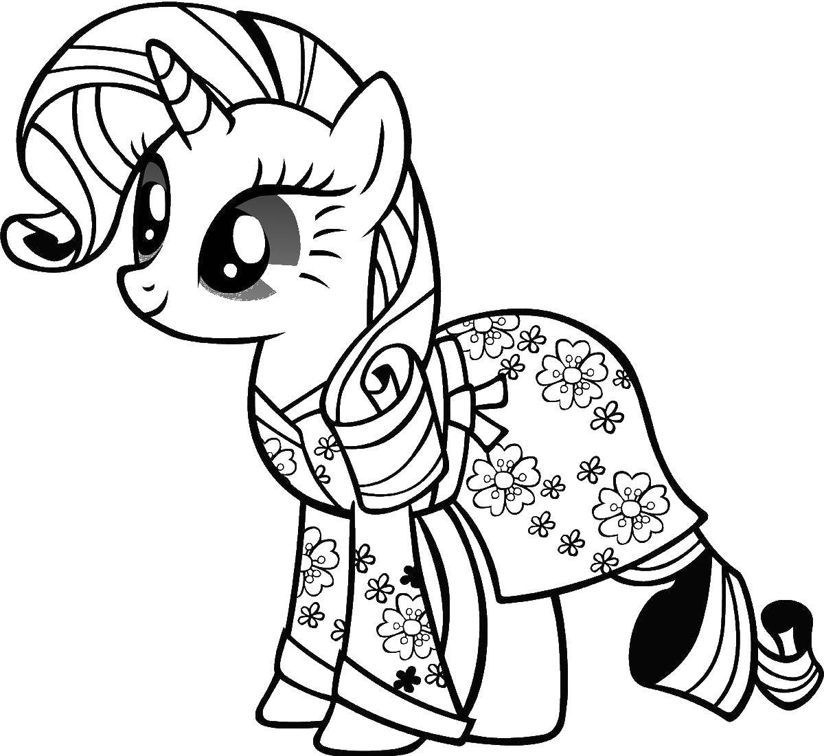 Coloring Rarity pony. Category my little pony. Tags:  that pony, Rarity.