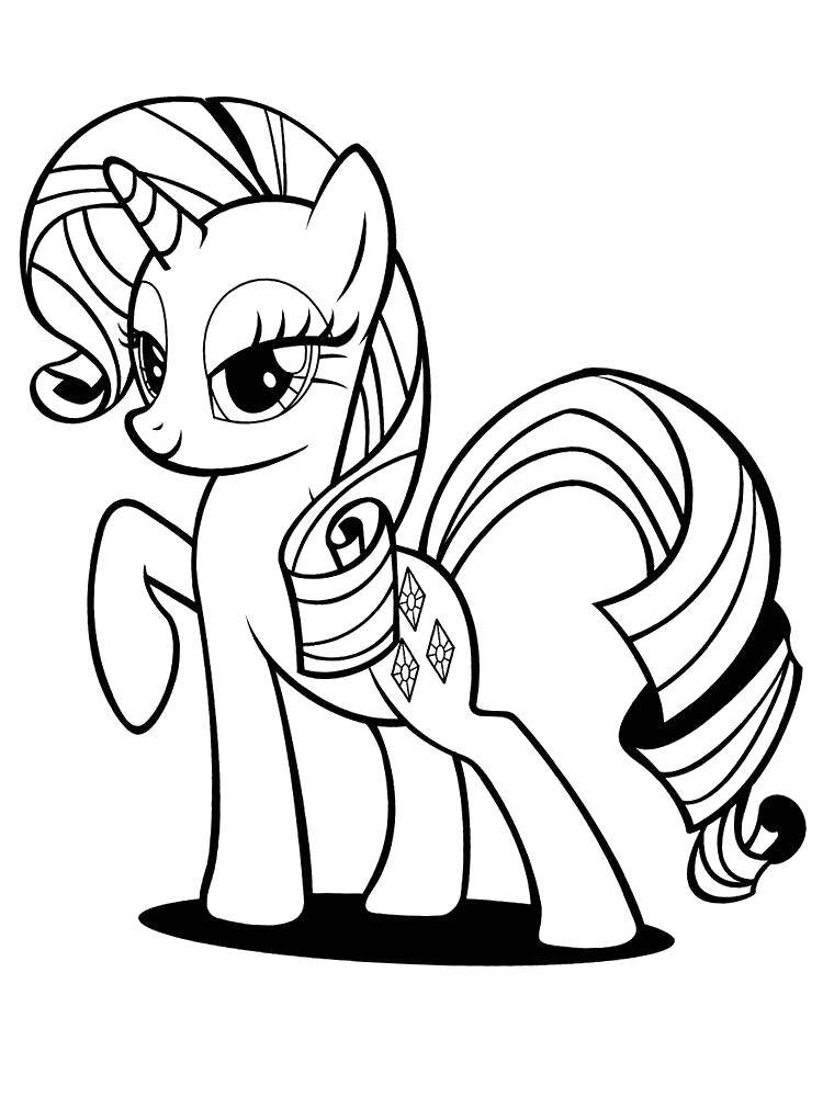 Название: Раскраска Красивая поняшка. Категория: мой маленький пони. Теги: Пони, "My little pony".