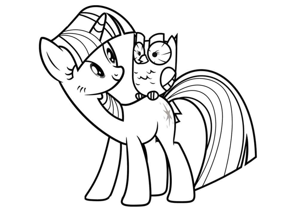 Coloring Pony and doll. Category my little pony. Tags:  Pony, My little pony.