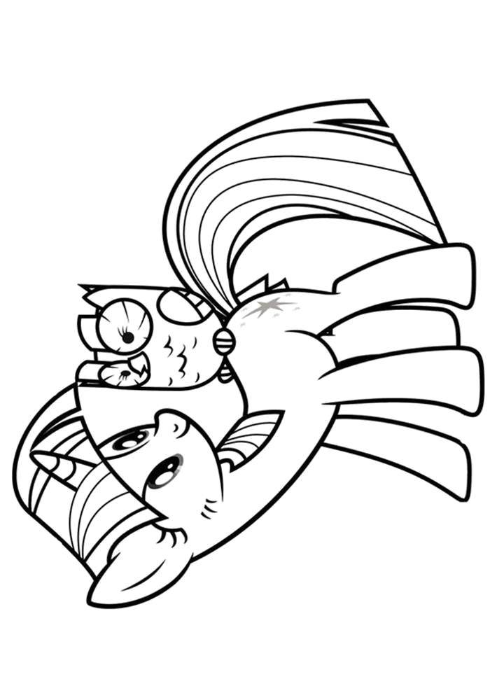 Coloring Pony and doll. Category Ponies. Tags:  Pony, My little pony.