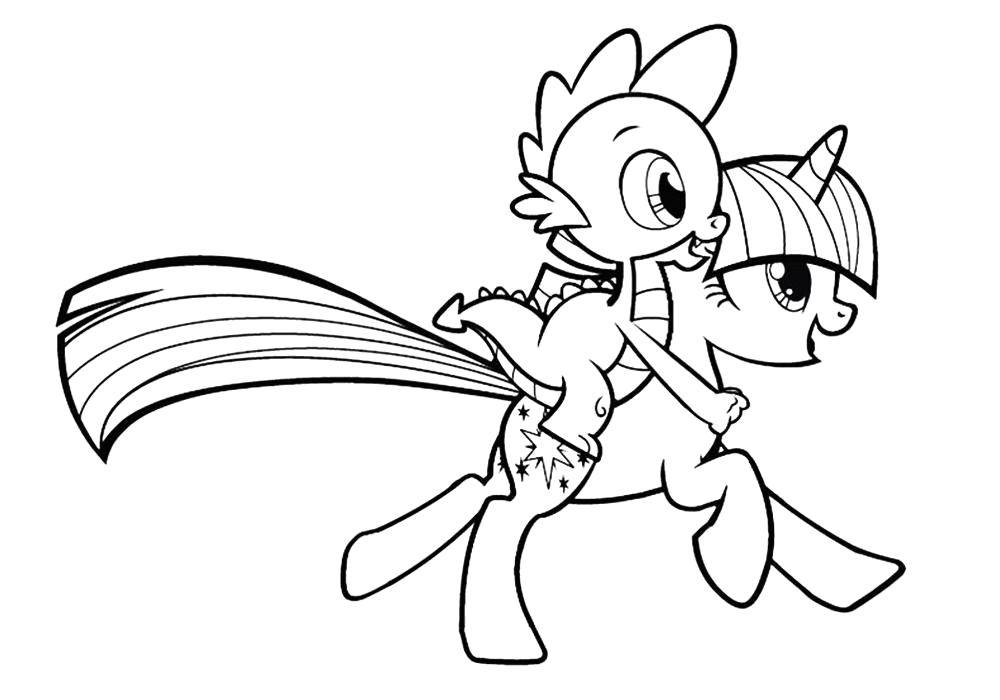 Coloring Ponies with dragon. Category Ponies. Tags:  Pony, My little pony.