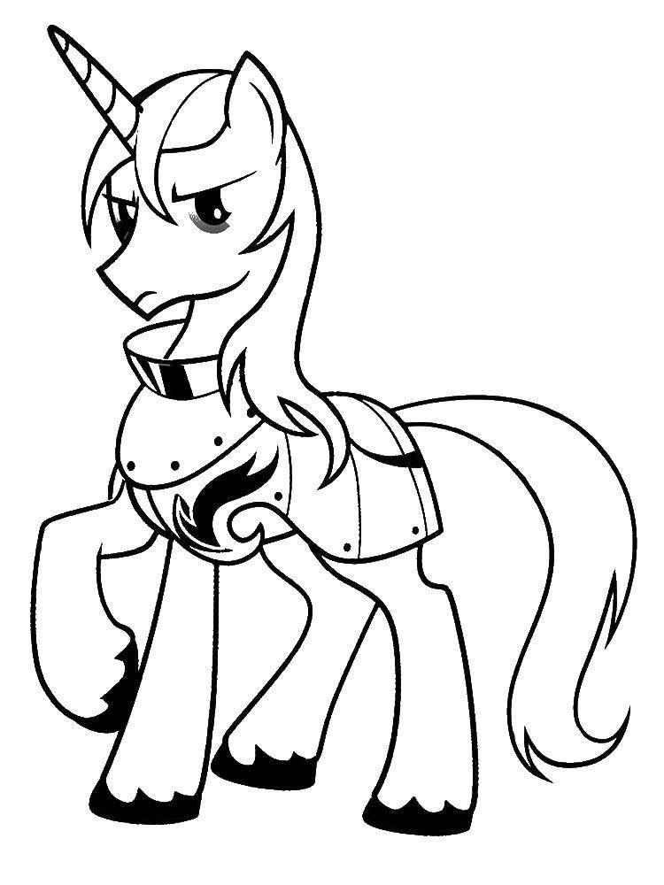 Coloring Serious pony. Category my little pony. Tags:  Pony, My little pony.