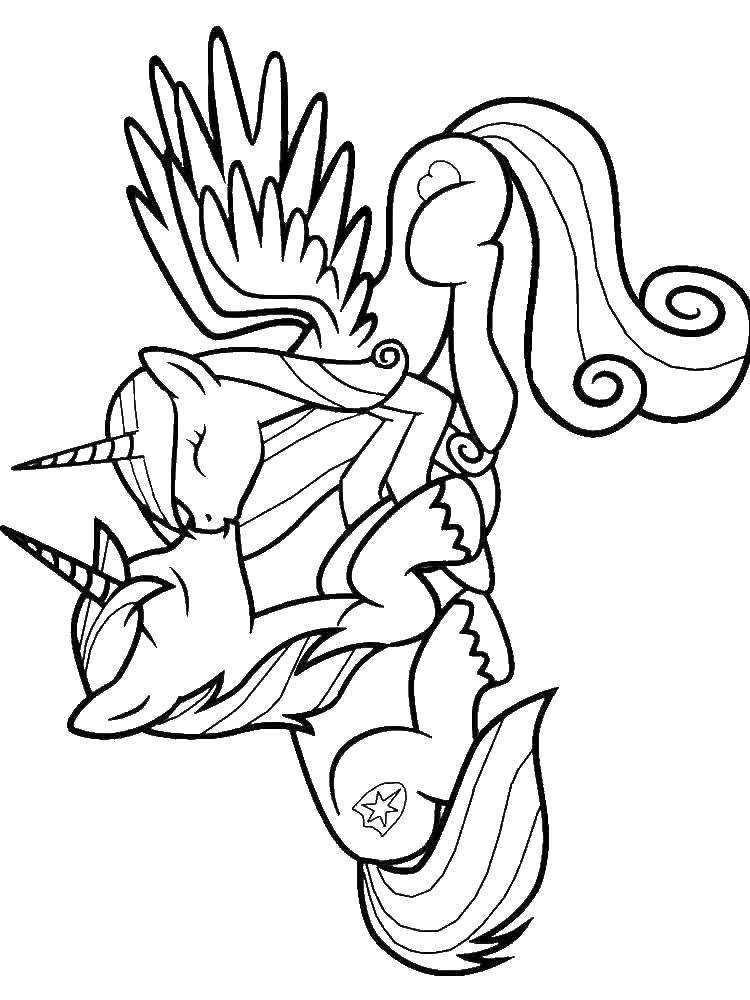 Coloring Lovers pony. Category Ponies. Tags:  Pony, My little pony.