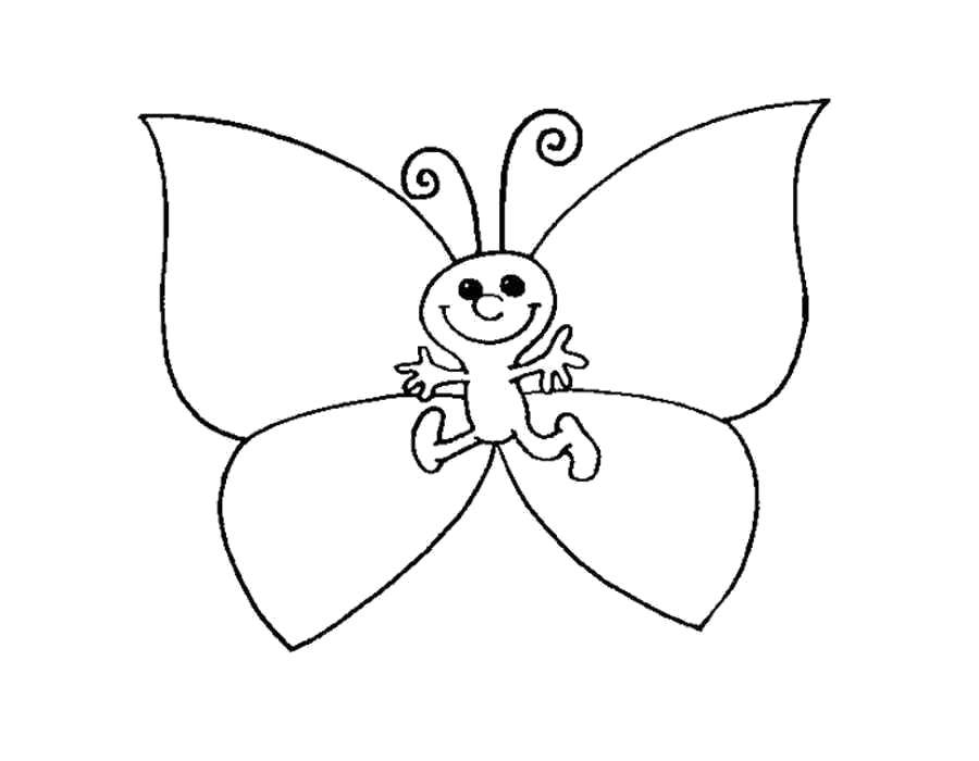 Название: Раскраска Бабочка. Категория: раскраски для маленьких. Теги: Бабочка.