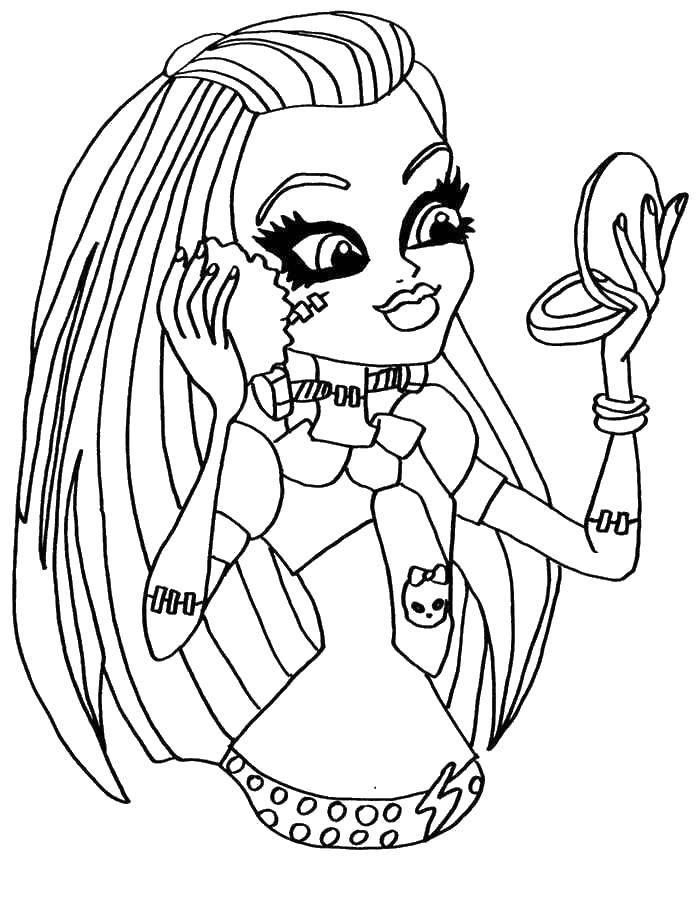 Coloring A girl from monster high. Category Monster high. Tags:  Monster High.