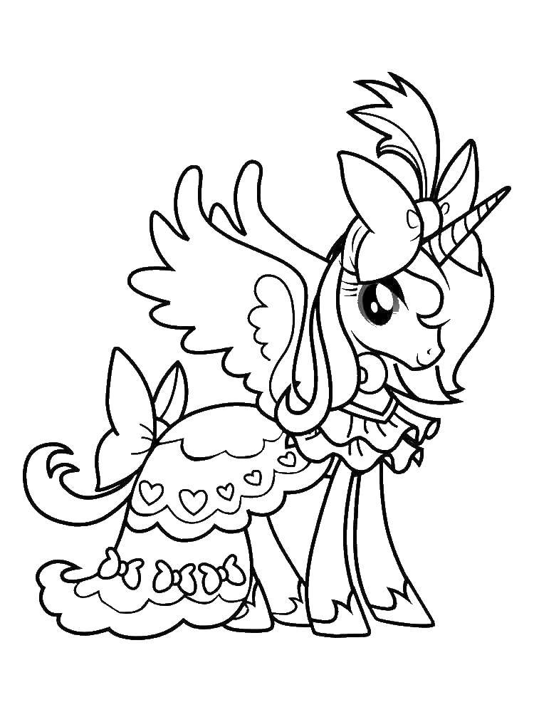 Coloring Princess pony. Category my little pony. Tags:  Pony, My little pony.