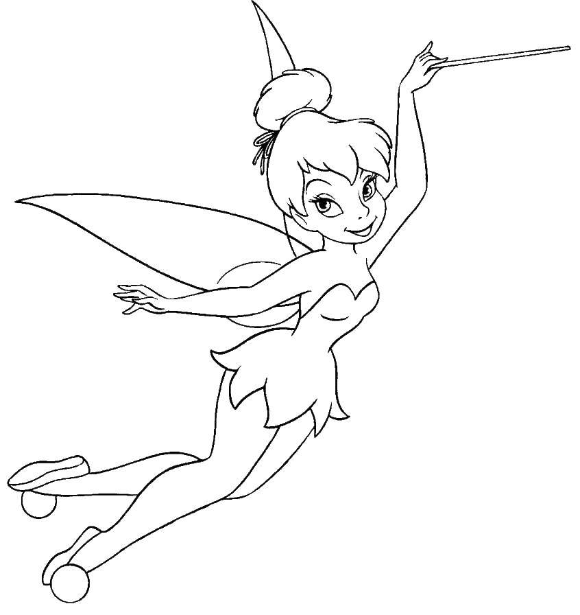Coloring Fairy Dinh Dinh tanche. Category fairies. Tags:  fairy, Dindin.