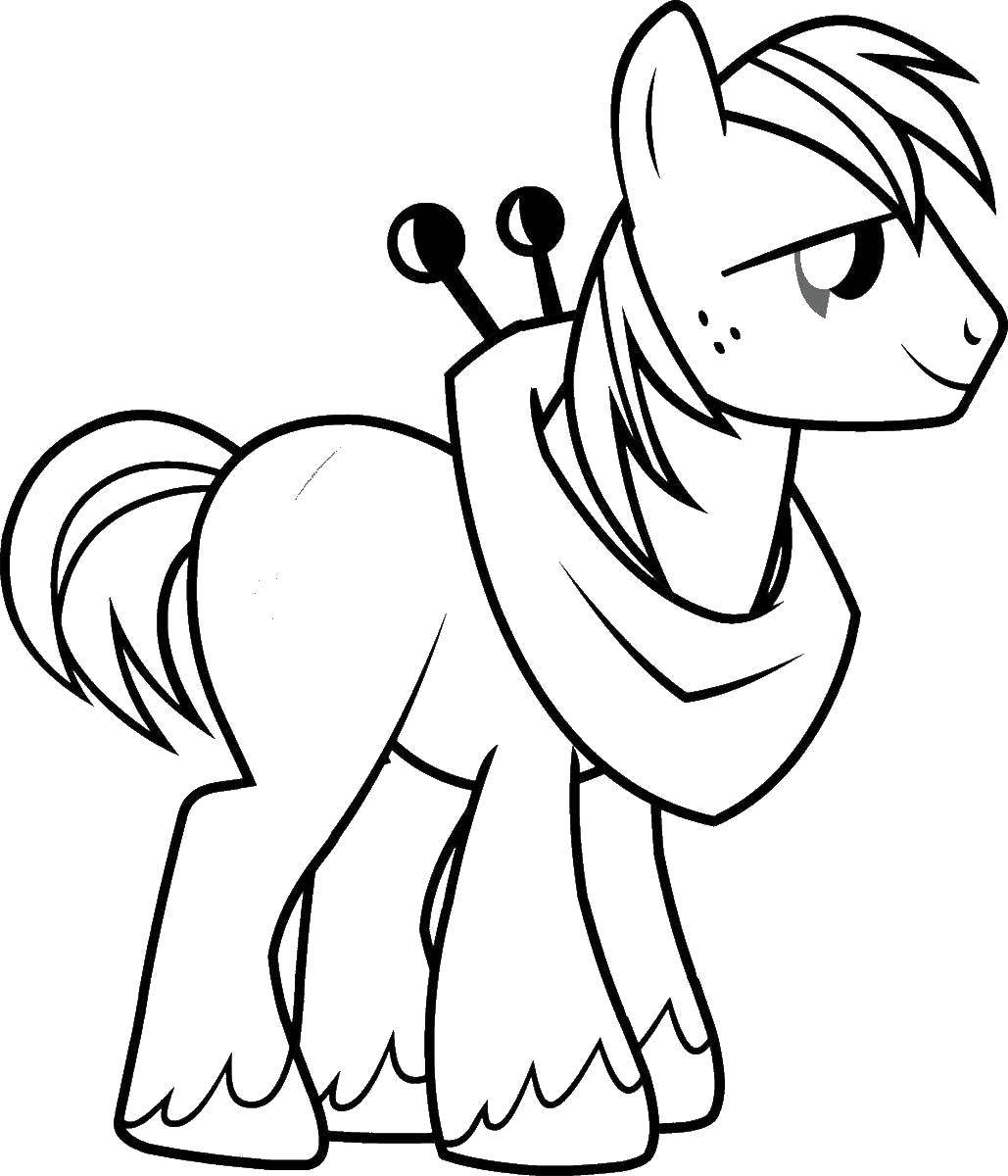 Coloring Horse. Category Ponies. Tags:  Pony, My little pony.