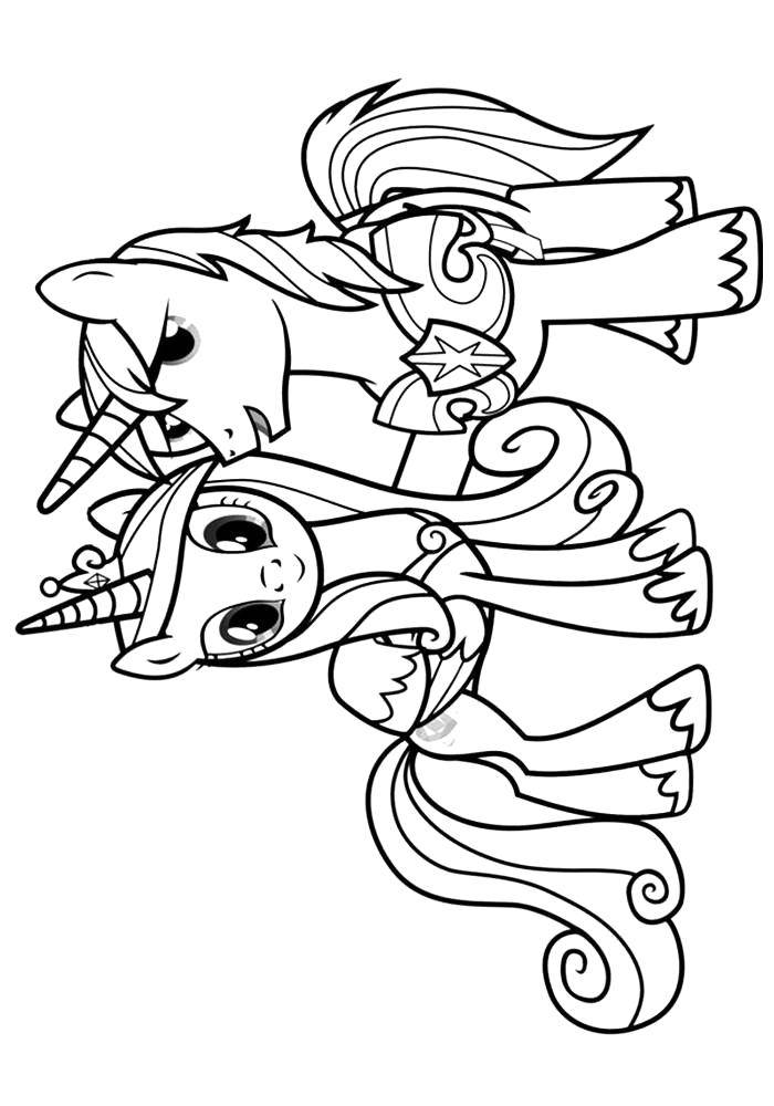Coloring A boy and a girl pony. Category Ponies. Tags:  Pony, My little pony.
