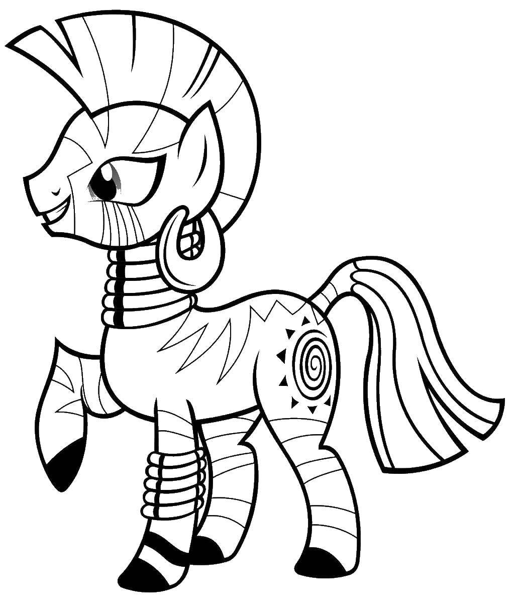Coloring Unusual pony. Category my little pony. Tags:  Pony, My little pony.