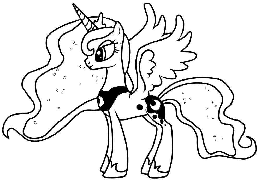 Coloring Pony-unicorn. Category my little pony. Tags:  Pony, My little pony.