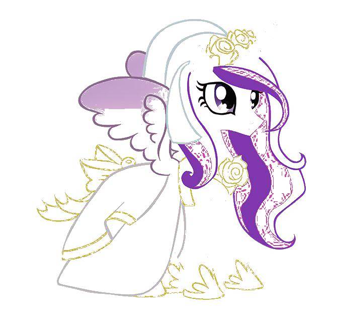 Coloring Princess cadance. Category Ponies. Tags:  Princess Cadance, Shining Armor.