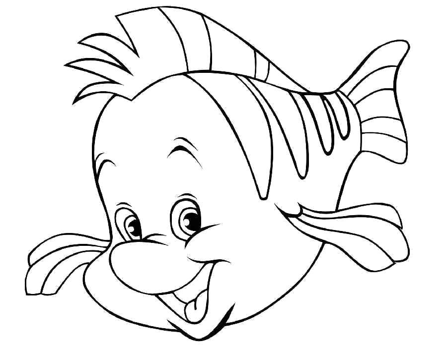 Название: Раскраска Рыбка из в поисках нэмо. Категория: Диснеевские мультфильмы. Теги: Дисней, "В поисках Нэмо".