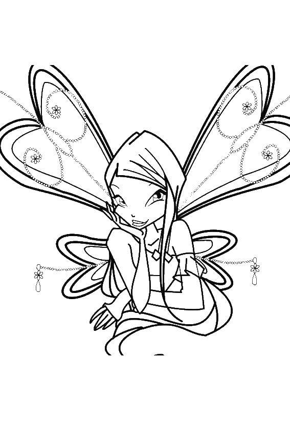 Coloring Roxy fairy. Category Winx. Tags:  Winx, Fairies.