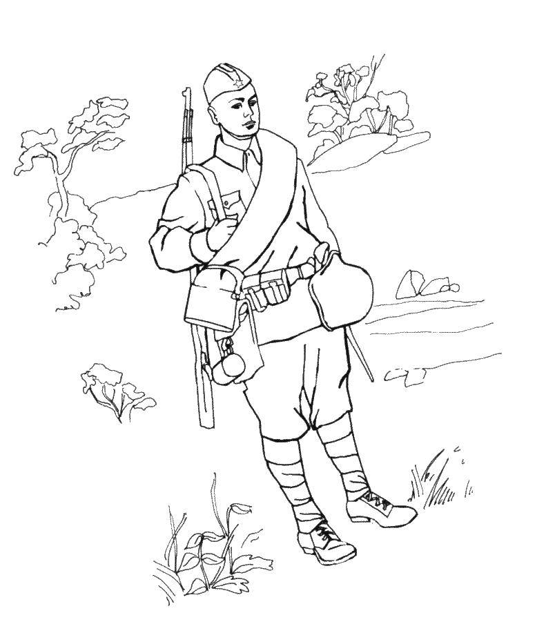 Coloring Soldiers. Category military. Tags:  Soldier.