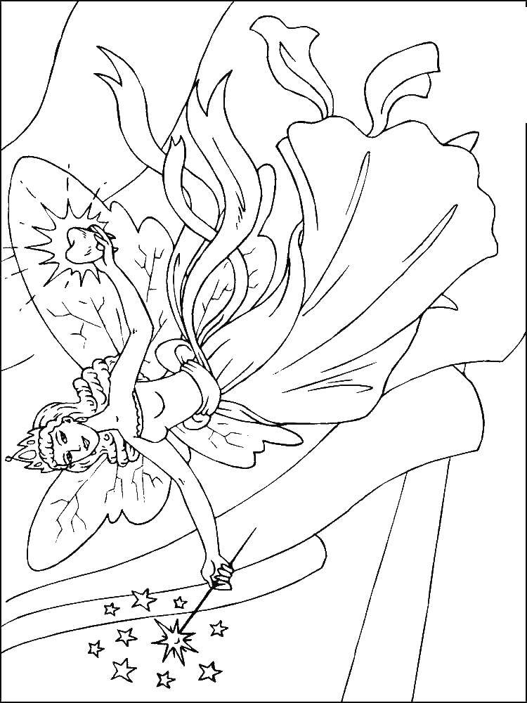 Coloring The tooth fairy. Category fairies. Tags:  fairy, teeth.
