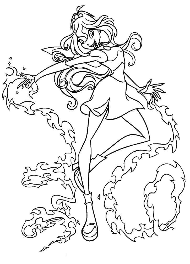 Coloring Bloom from winx club. Category Winx. Tags:  BLOOM, Fairy, Winx.