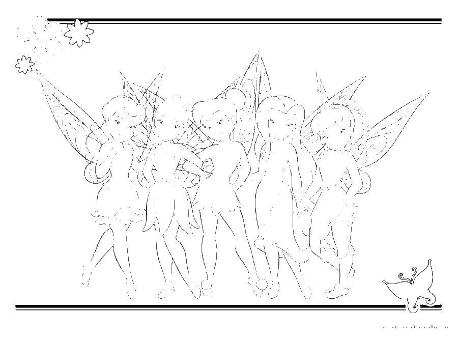 Coloring Fairies. Category fairies. Tags:  fairies.