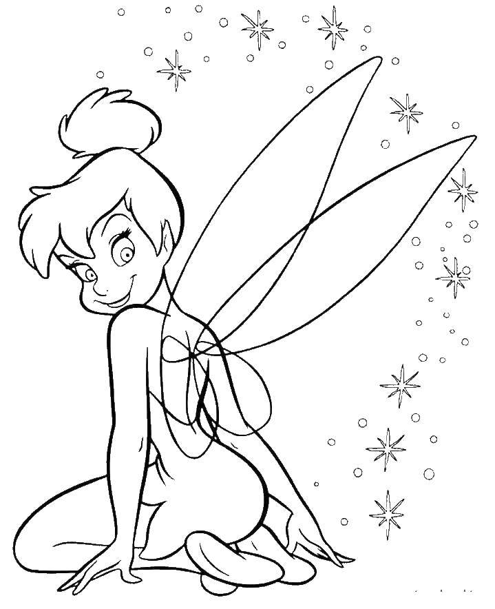 Coloring Fairy Dinh Dinh. Category fairies. Tags:  fairy, Tinker bell.