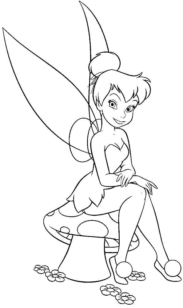 Coloring Fairy Dinh Dinh. Category fairies. Tags:  fairy, Ding Ding.