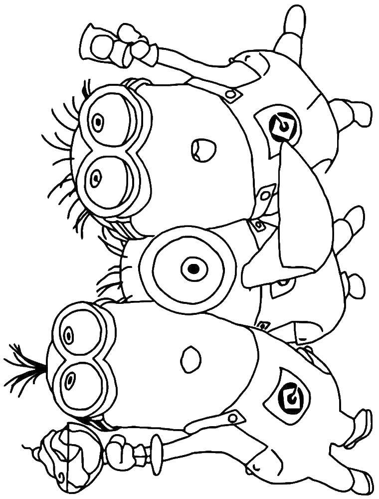 Coloring Minions walk. Category the minions. Tags:  the minions.