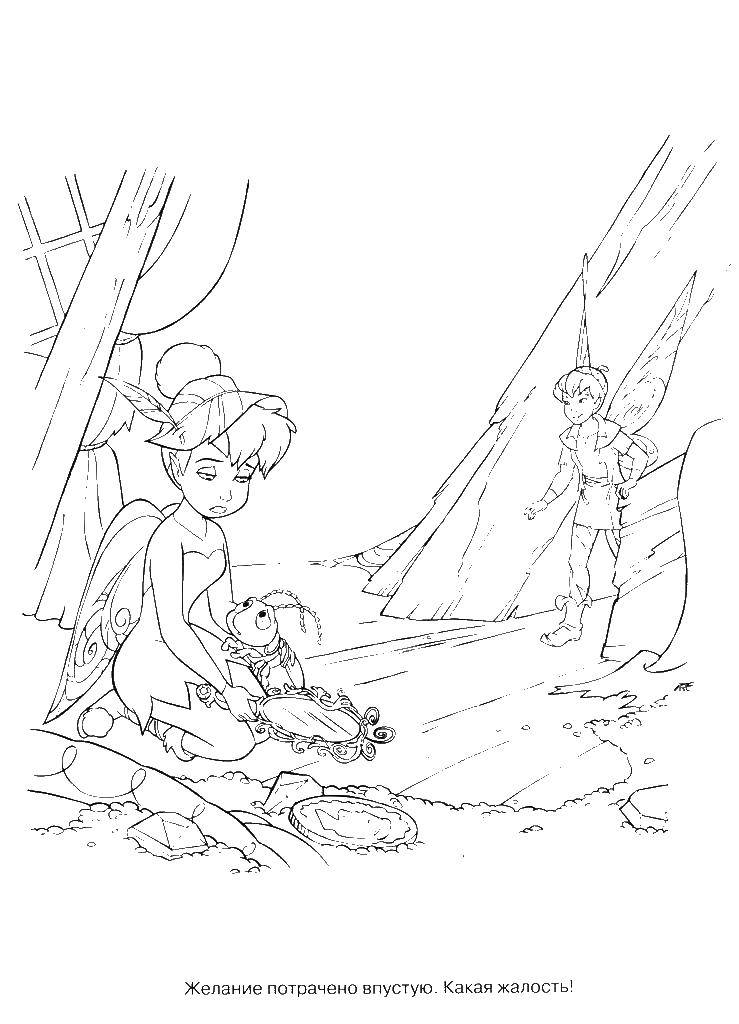 Coloring Fairy Dinh Dinh upset. Category fairies. Tags:  fairy, Tinker bell.