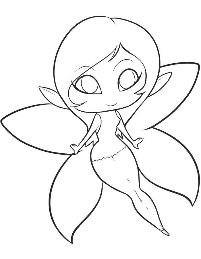 Coloring Pixie fairy. Category fairies. Tags:  Fairy.