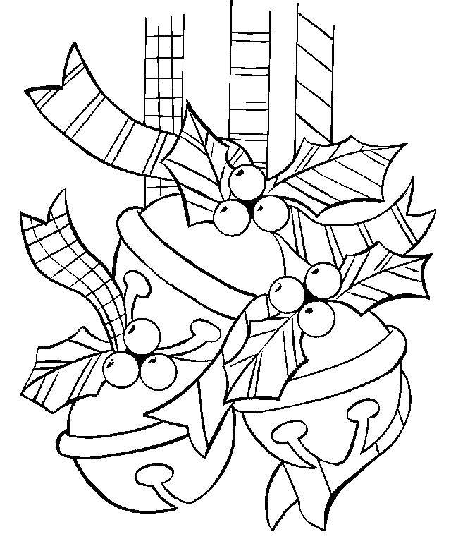 Coloring Christmas bells. Category new year. Tags:  tree, toy.