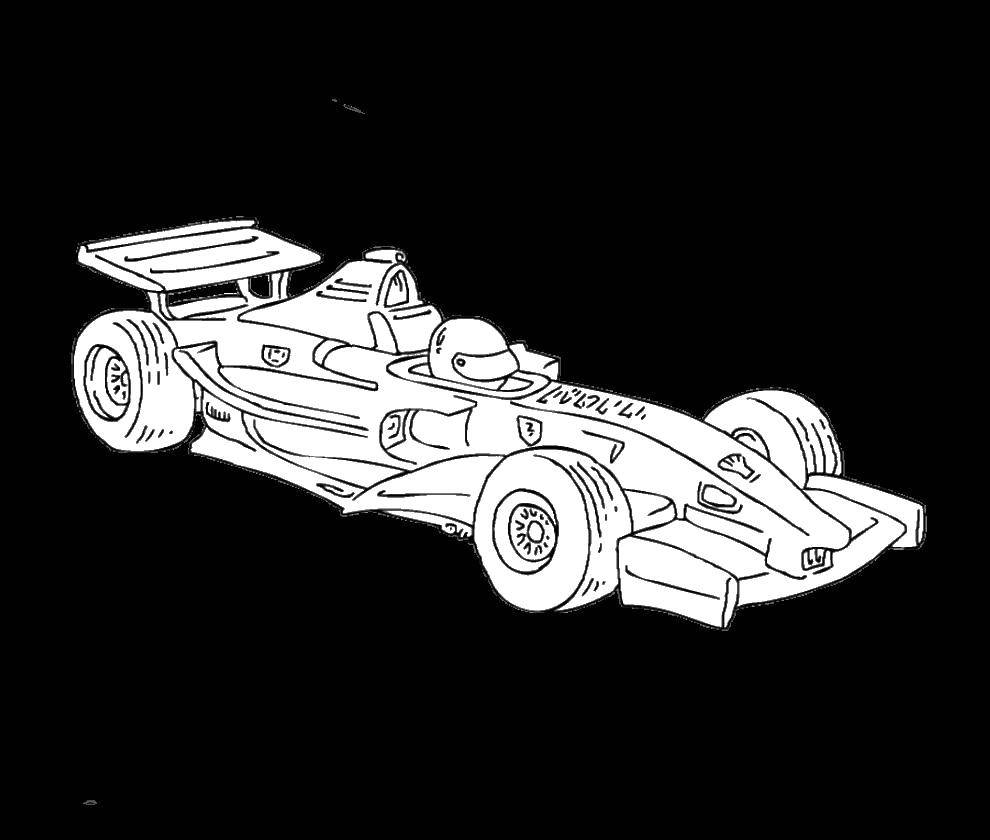 Название: Раскраска Формула 1. Категория: спорткар. Теги: автомобиль.